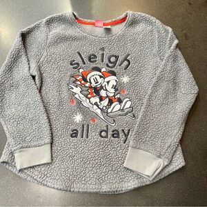 Disney Red and Gray Fleece Top